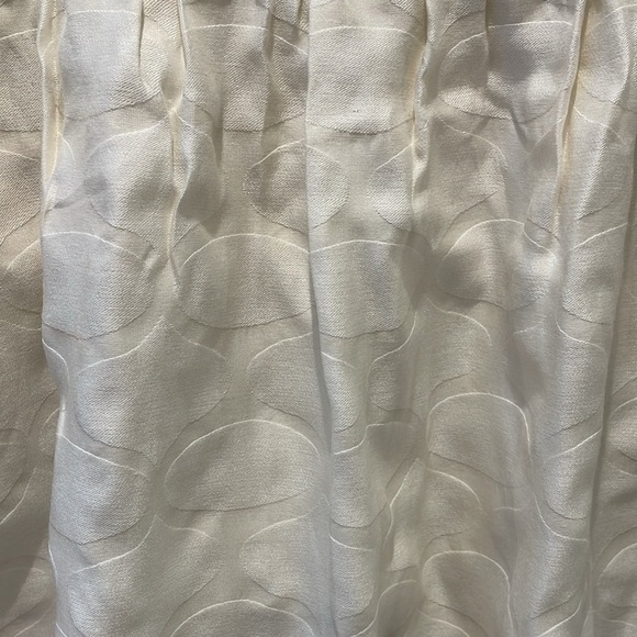 Club Monaco silk cream beige off white mini skirt textured pattern pockets sz 6 - Picture 3 of 14